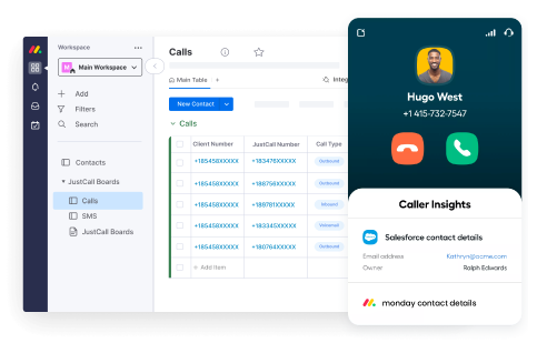 aircall aplicacion movil con monday.com integracion de monday con aircall centralita de llamadas