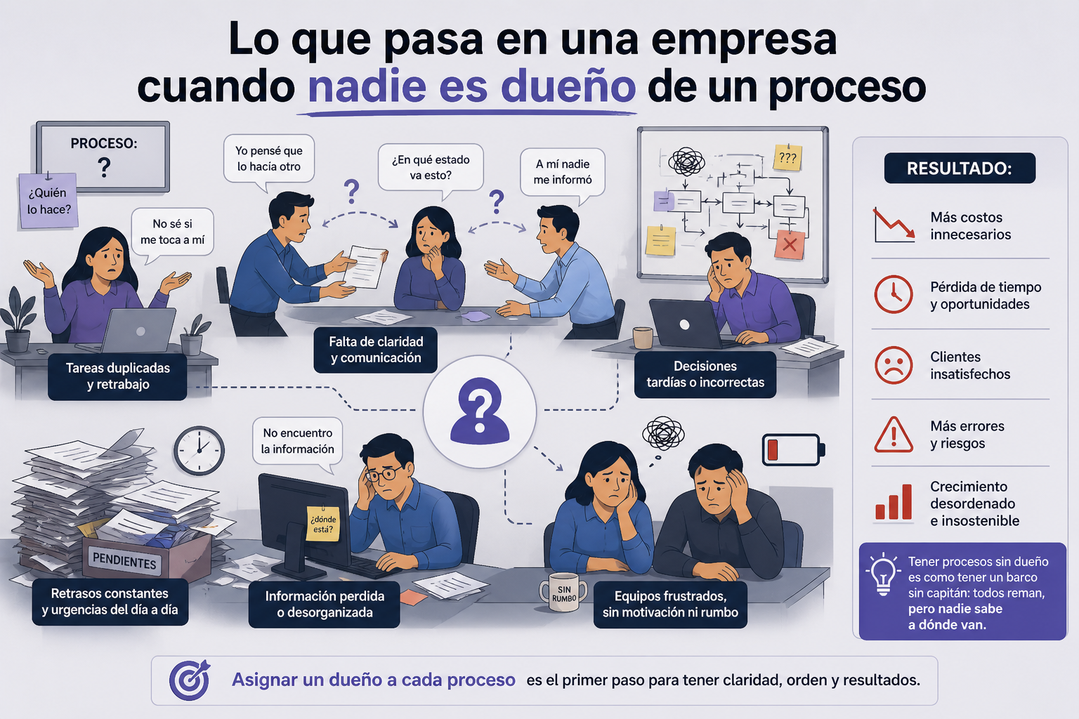 Lo que pasa en una empresa cuando nadie es dueño de un proceso